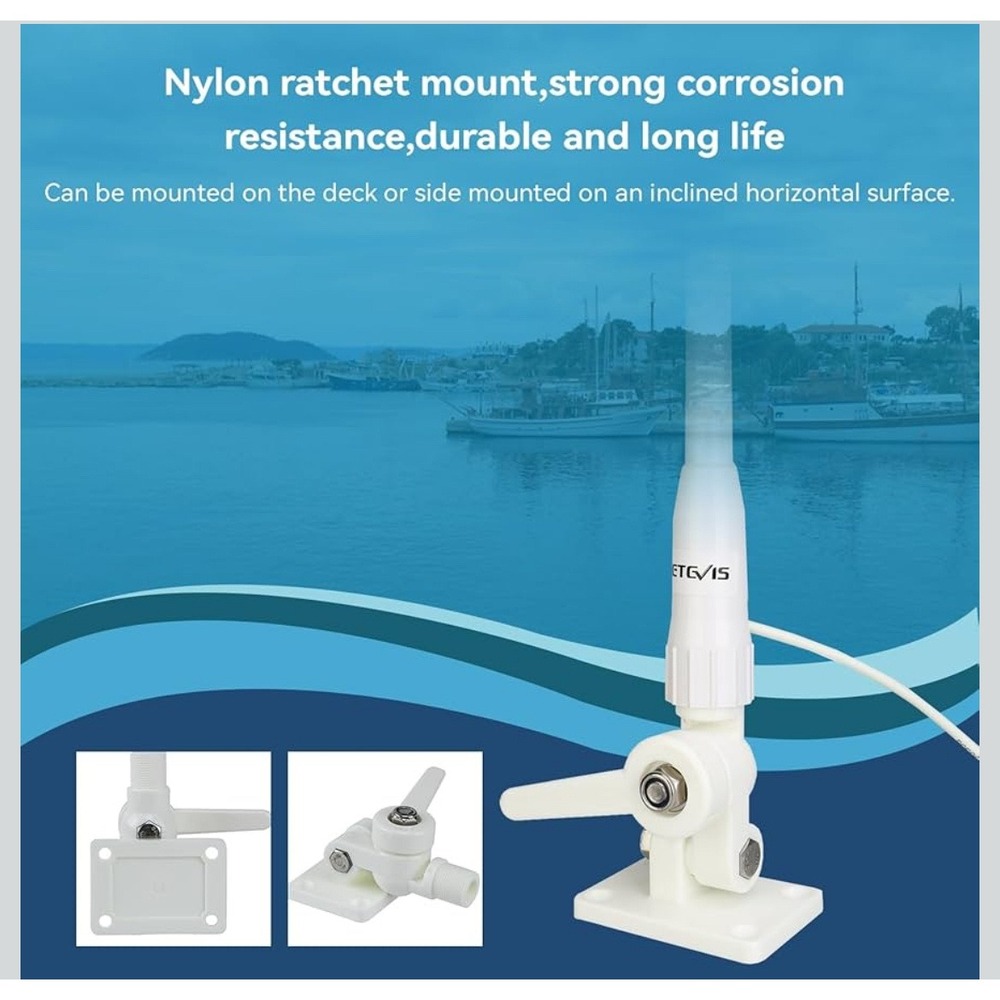 RETEVIS MA06 VHF Marine Antenna 100W 3.5dBi Gain 1.1M 43.3in White SL16J PL259 - Picture 9 of 16